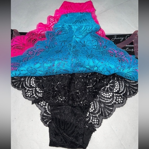 3pcs Juicy Couture Lace Cheeky Panty - Picture 5 of 9